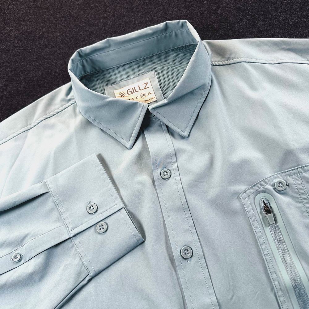 Gillz Men's Long Sleeve Vented Stretch Fishing Shirt Size 2XL